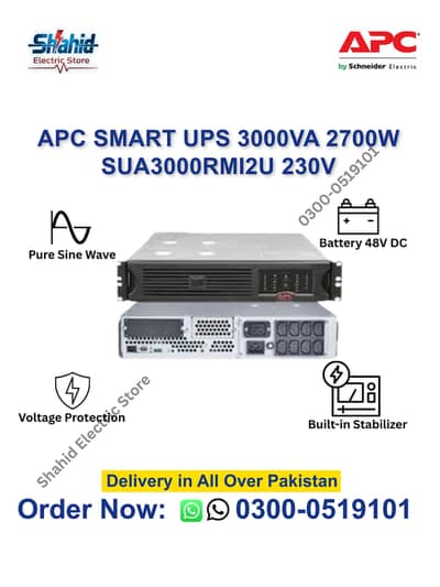 APC Smart UPS 3000VA SUA3000RMI2U 2700W 48V For Sale in Islamabad