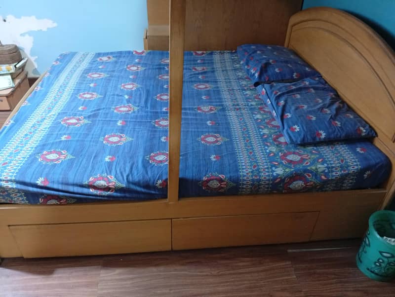 double bed with bunk bed 2