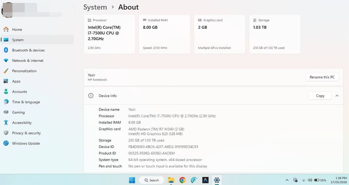 Hp notebook 4