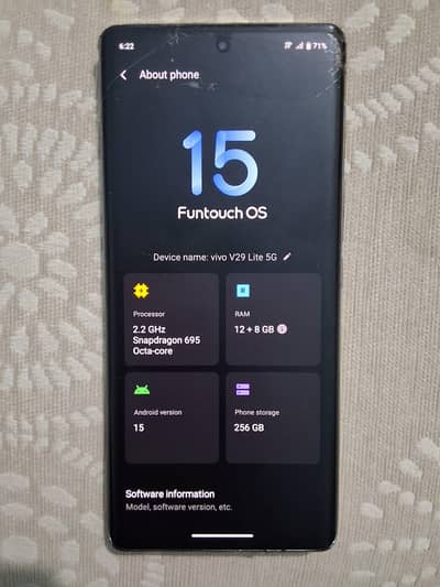vivo premium phone 5g in affordable price . Sim Working.