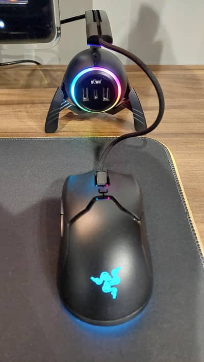 KIWIFOTOS |  RGB Mouse Bungee with 2 x USB & one Type C
