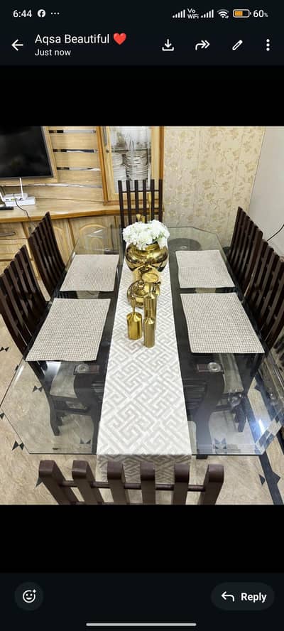 six seater Dining table