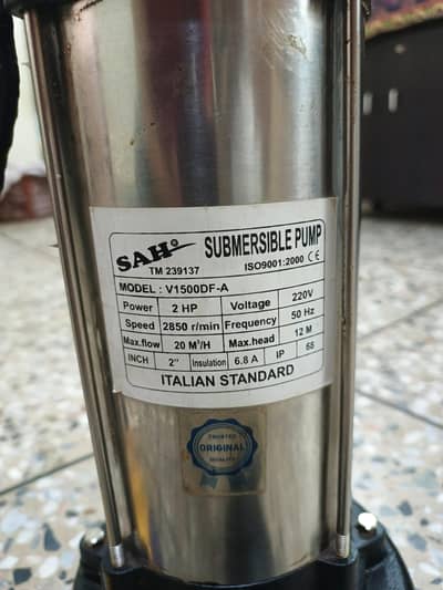 submersible sludge pump mud water motor 2hp