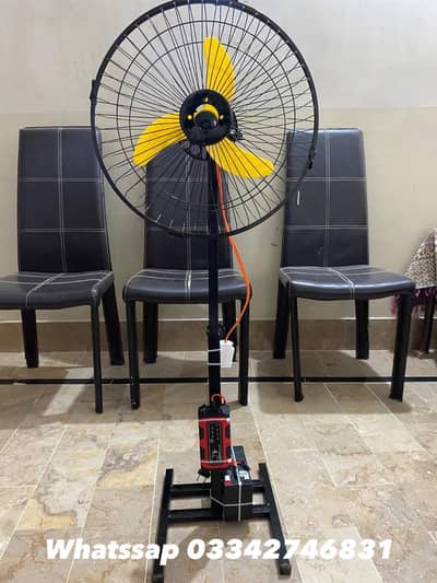 12V Charging Stand Fan For Sale Copper Motor.