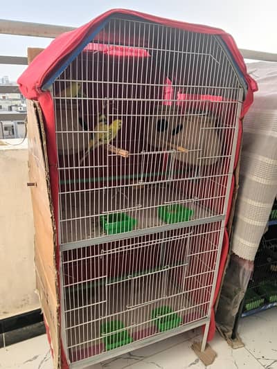 it's a 2 portion bird cage