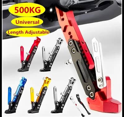 Universal Kickstand for Motorcycles Adjustable Height Crash Guard