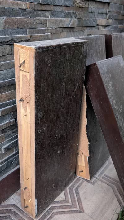 wooden media wall