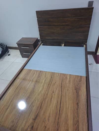 10/10 condition bed and side table for sale. without mattress