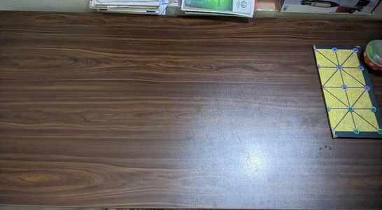 Office table gaming pc table 2.5ft*6ft size drawer dark brown color