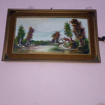 hand made old nature paintings