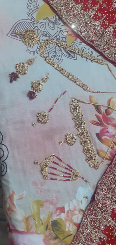 One time use bridal lehenga and jewelry RS 25000