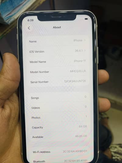 IPhone 11 white colour 64GB/10/10