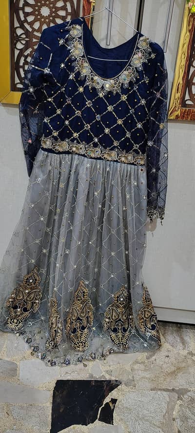 maxi Frok dark blue and sliver
