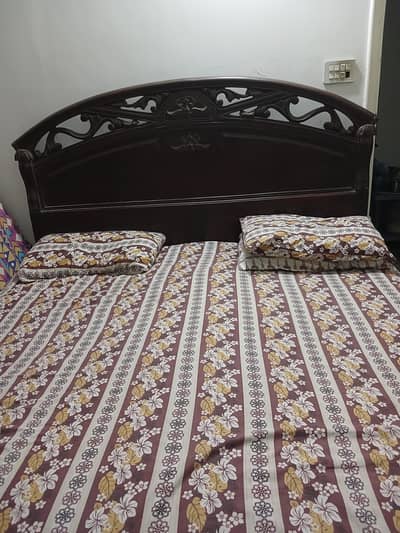 wooden bed