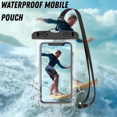 Waterproof mobile phone pouch for travel beach swimming