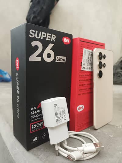ITel New S26 Ulta 8+8 256 GB complete box 9 months warranty