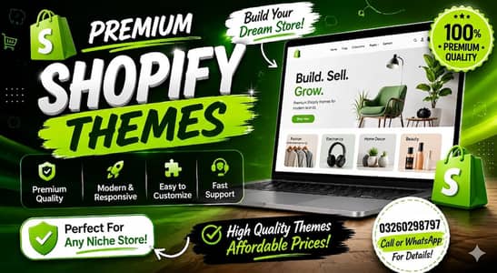Modern Shopify Themes Available – Affordable Price