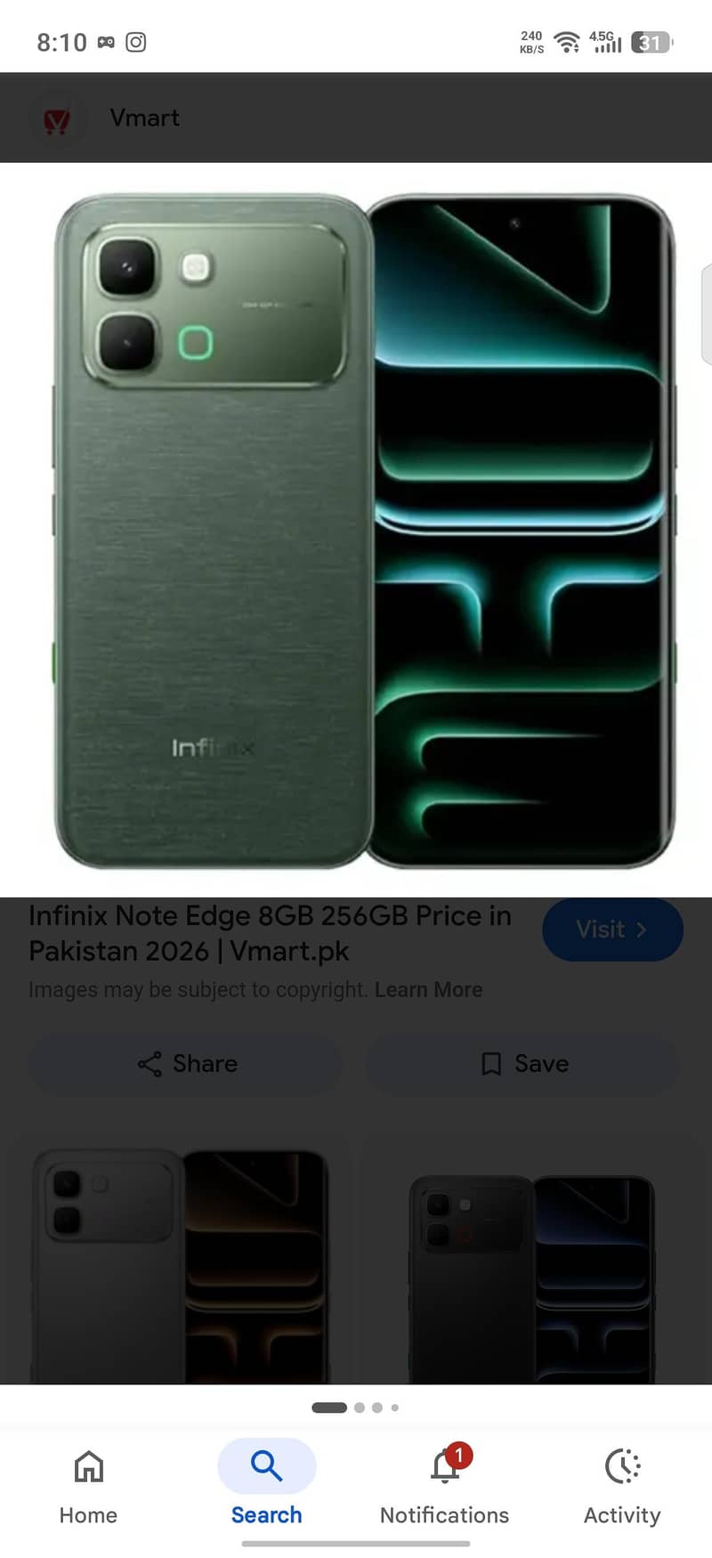 infinix note edge 0