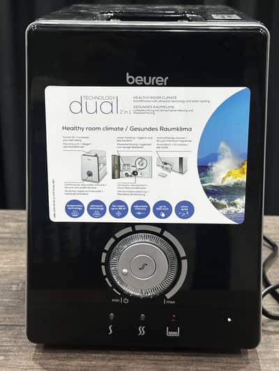 Beurer LB 88 Dual Black Air Humidifier. Like New, Complete Box