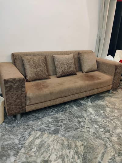 3 seater sofa/ brown sofa/ velvet sofa