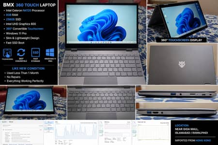 BMX 360 Touch Laptop 8GB RAM 256GB SSD Like New