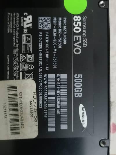 Samsung Evo 850 500