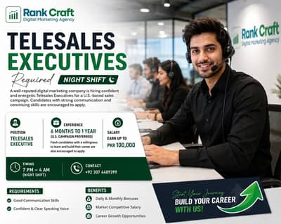Tele sales staff required
