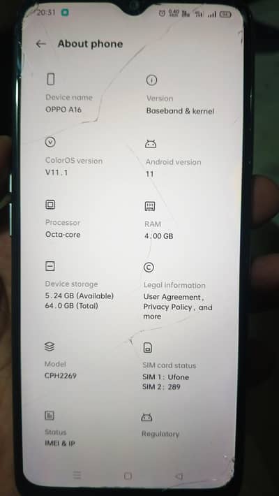 Oppo 16 4 64  All genuine Set