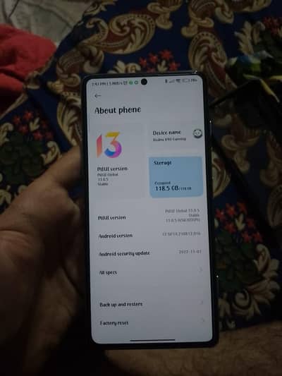 Redmi k 40 gaming 5G 12+3 128gb