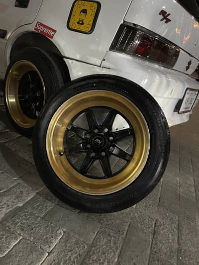 Deep dish japani Rim and Bridgestone tyre both for sale
