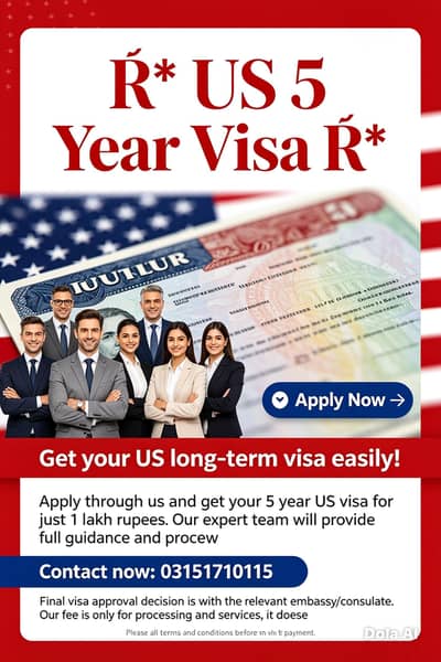 USA visit Visa only for 1 lac