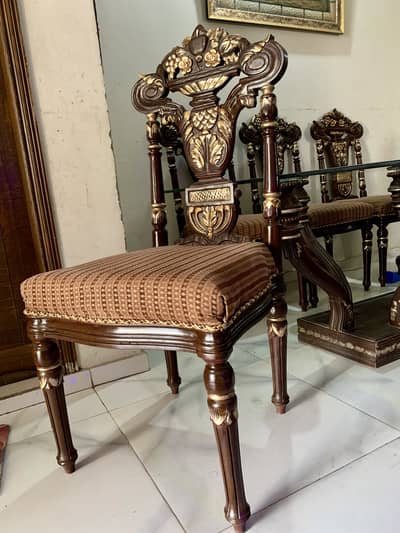 8 seater pure wooden dinning table set