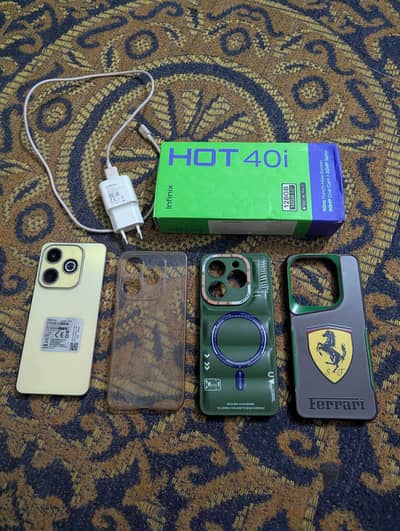 Infinix hot 40i 8+8 ram 128gb memory all ok box k sath Saman b sath ha