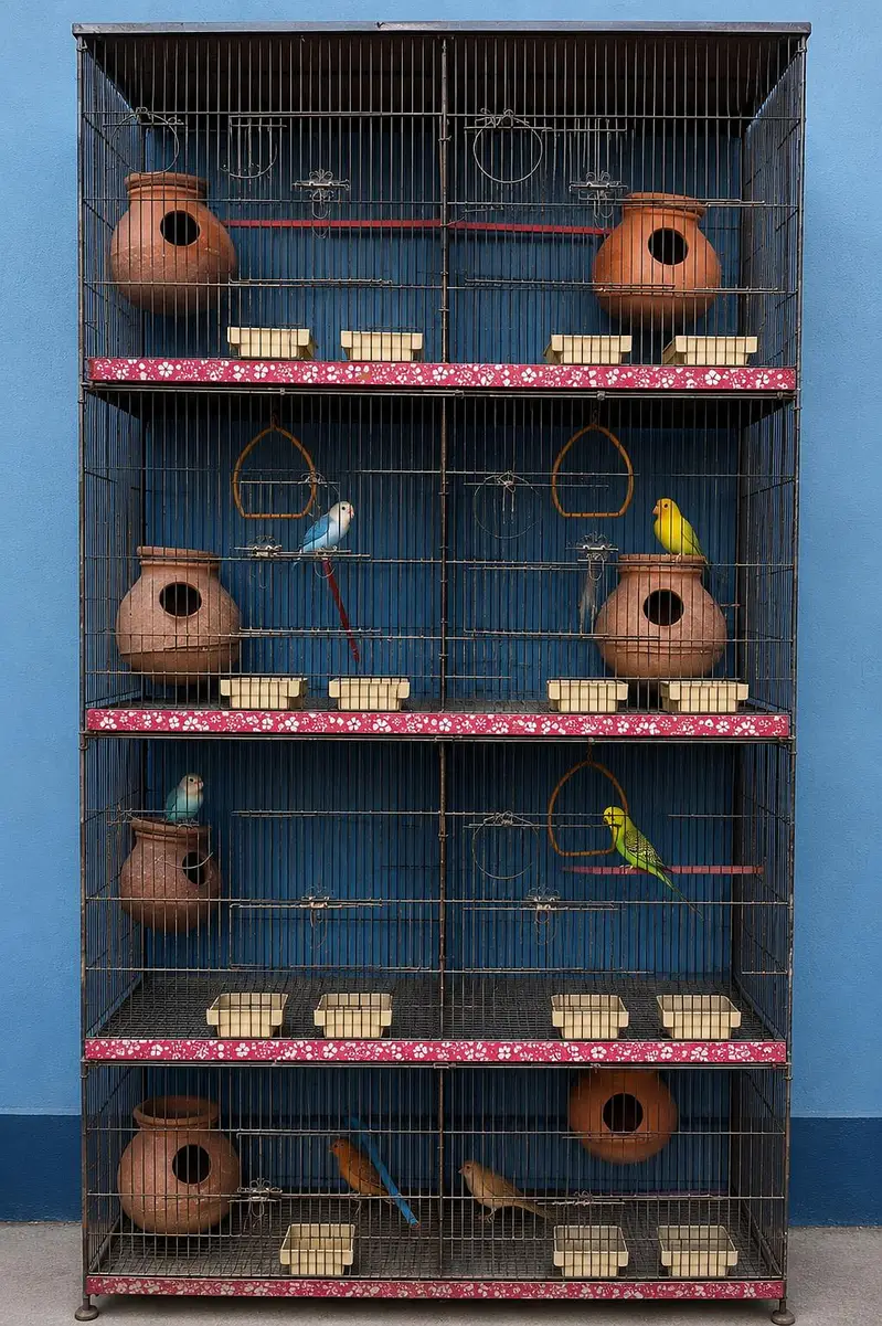 Love birds, Cocktails ,Java ,Buges with chicks,(2 cages, 8,6 Portion) — photo 8