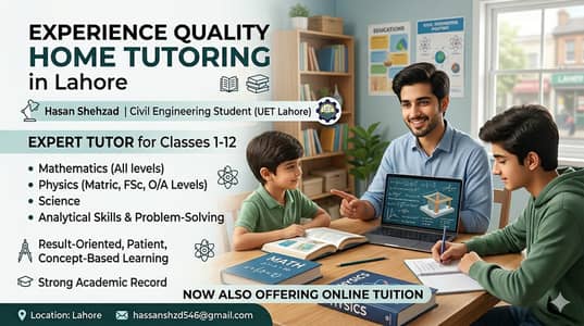 Home tuition and online tuition services in lahore for class 1-12