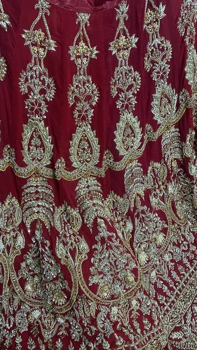 Bridal Heavy Embroidered Lehenga for Sale