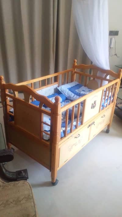 wooden cot