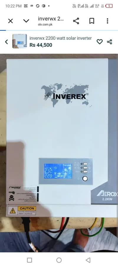 inverex 2200 watt solar not working
