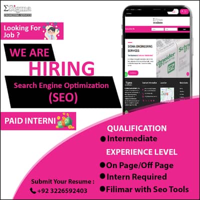 SEO, Fresher/Expert, Lahore Jobs