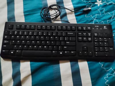 Logitech keyboard, wireless mouse, headphones, controller