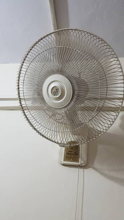 White colour Wahid bracket fan used