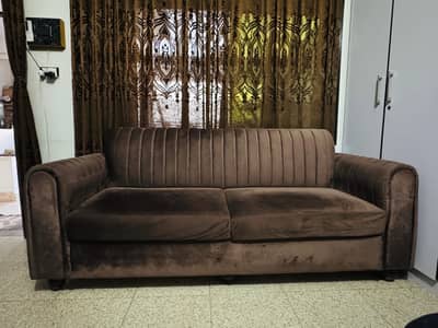 5 seater velvet sofa set