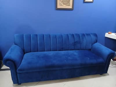 Stunning Cobalt Blue 5-Seater Velvet Sofa Set (3+2)