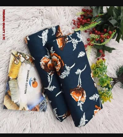 Summer Cotton Printed Shirt & Trouser 2pcs