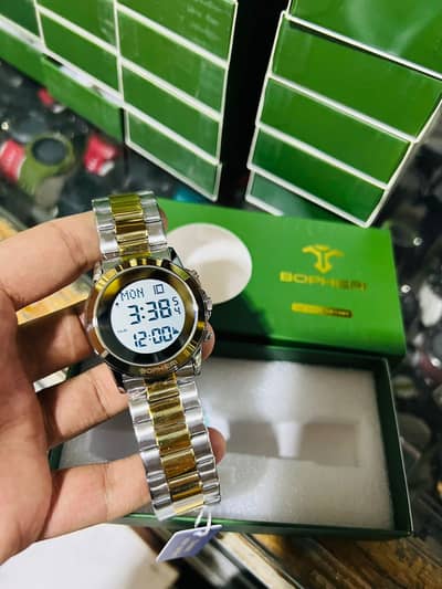  Premium BOPHIERI Islamic Watch: Prayer Times & Luxury Two-Tone Desi