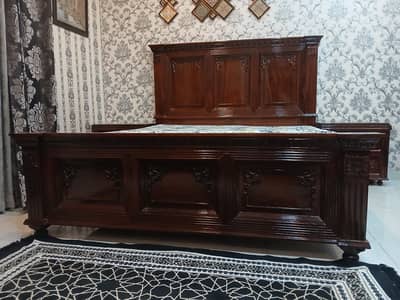 pure wooden bed