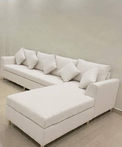luxury 7 seater L shape sofa + 2 king chairs new