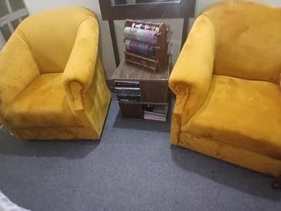 Chic Mustard Yellow Velvet Accent Chairs (Set of 2)