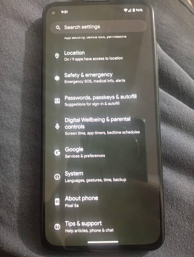 google pixel 5A 3