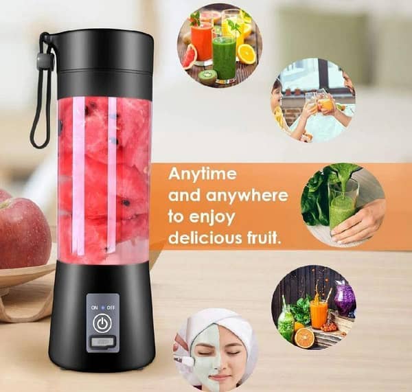 Rechargeable USB Mini Juicer Blender – 6 Blades